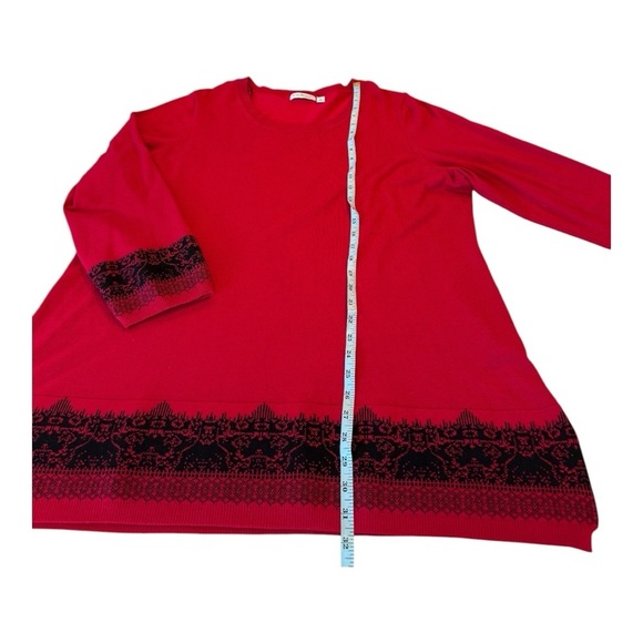 Kim Rogers Curvy Women Crewneck Sweater Tunic Bundle Size XXL Red Grey - Picture 12 of 15
